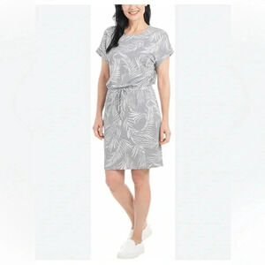Hilary Radley | Grey & White Palm Dress | Sz XL